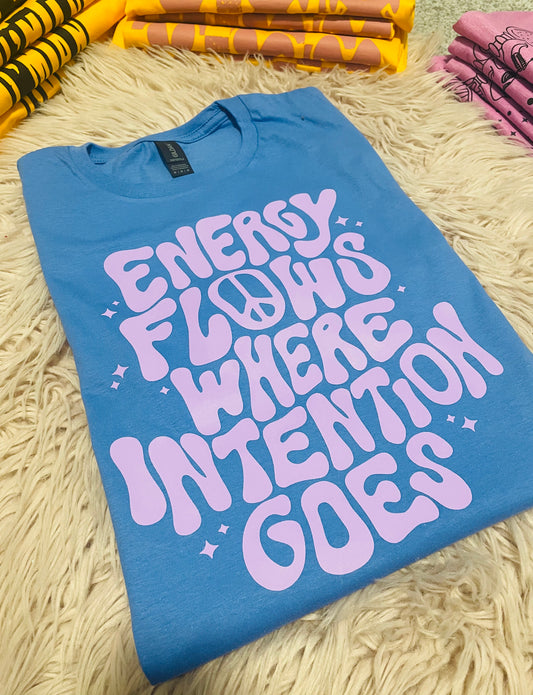 Energy flows where intention goes