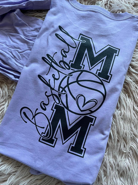 Basketball Mom - TEE SHIRT FRONT & BACK