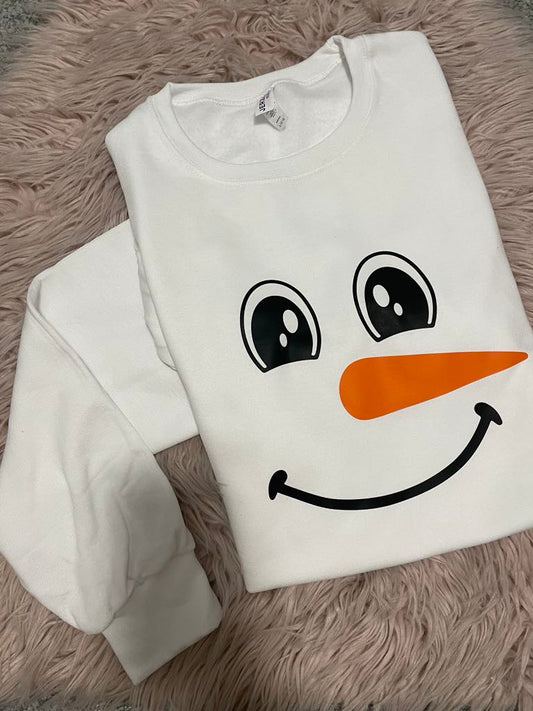 SNOWMAN FACE -- TEE SHIRT