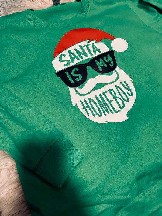 SANTA IS MY HOMEBOY YOUTH - TEE SHIRT